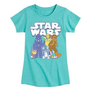 Girls' - Star Wars - Easter Logo Fitted Short Sleeve Graphic T-Shirt - 1 of 4