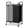 EcoSummer 2-Bag Laundry Hamper Cart with Wheels, Laundry Sorter with 2×10.6GAL Bags, Rolling Organizer,Black. - 2 of 4