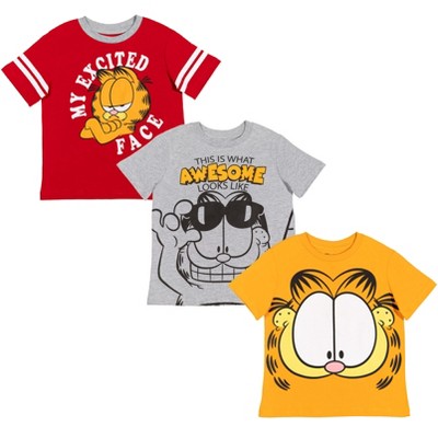 Garfield 3 Pack Graphic T-Shirts Little Kid to Big Kid