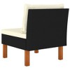 Lounge Set Poly Rattan and Solid Eucalyptus Wood - 4 of 4