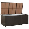 Storage Chest Brown Poly Rattan Large Garden Storage Box - 3 of 4
