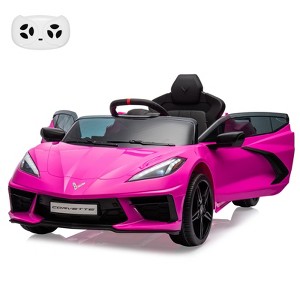 Ride on Sports Car 12V Battery Powered Car for Kids Licensed Corvette Toddles Electric Car Toy with Remote Control - 1 of 4