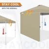 EAGLE PEAK Pop Up Canopy Tent with 1 Sidewall, Easy Setup Event Tent - 3 of 4
