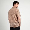 Campus Sutra Men Men's Tan Brown Oversized Rhombus Shirt - 4 of 4