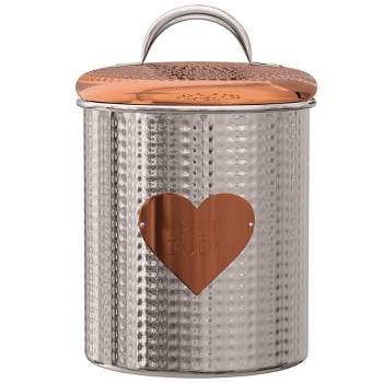 Amici Pet Rosie Treats Extra Large Storage Canister, 104 oz. , Rose Gold