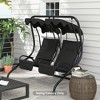 Outsunny 2-Seater Swing Canopy Replacement, Outdoor Swing Seat Top Cover - image 2 of 4