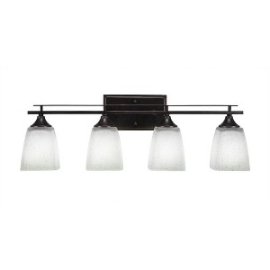 Toltec Lighting Uptowne 4 - Light Vanity in  Dark Granite with 4.5" Square White Muslin Shade - 1 of 1