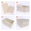 Unique Bargains Fabric Collapsible Storage Bins with Handles - 3 of 4