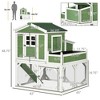 49" Small Chicken Coop Hen House with Garden Space, Chicken House Outdoor Run Cage with Weather Protection, 2-4 Birds - 3 of 4