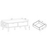 NicBex 47.25 Inch Rectangle Coffee Table with 2 Drawers and Side Storage Compartments for Living Room,Bedroom - 3 of 4
