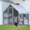 Large Outdoor Cat House, 28ft2 Luxury Wooden Catio Enclosure with Roof Cover, 2 Cat Doors, Bridges, Playpens & Hiding Houses, Grey - Nertpow - 2 of 4