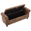 CAVINAS Industrial Rivet Storage Ottoman Bench, Upholstered Ottoman Foot Rest, Button Tufted Ottoman with Hidden Storage, End-of-Bed Bench - 4 of 4