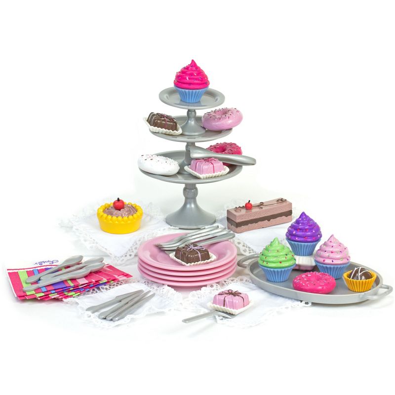 Sophia’s 64 Piece Dessert Tea Party Set for 18'' Dolls, Pink, 5 of 6