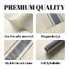 Aoibox Set of 4 Vinyl/Plastic Woven Place Mats for Kitchen Table, Indoor/Outdoor Use, Washable & Wipeable Dining Table Mats in Khaki Blue - 2 of 4