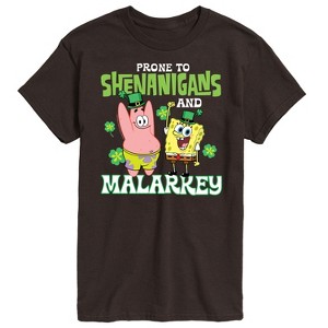 Men's - SpongeBob Squarepants - Prone To Shenanigans And Malarkey Short Sleeve Graphic T-Shirt - 1 of 4