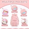 Luupatchy Girls' Backpack - Kawaii Design, Anti-Theft, Lightweight & Water-Resistant for Elementary School, Pink - 2 of 4