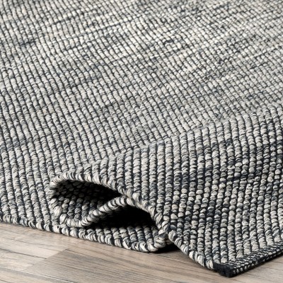 Coastal Cool Gray Cotton 4' x 6' Handcrafted Area Rug