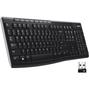 Logitech K270 Wireless Keyboard for Windows Black - ‎920-003051 - 1 of 4