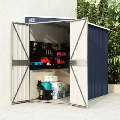 vidaXL Wall-mounted Garden Shed Anthracite 46.5"x76.4"x70.1" Steel