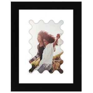 Americanflat 6" x 8" Picture Frame with Mat - Arch, Oval & Wavy Designs - Stylish Decor for Living Rooms, Dorms, Offices & More - 1 of 4