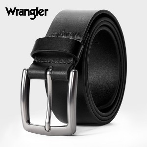 Wrangler Men’s 38mm Buffalo Genuine Leather Belt, Classic Buckle Belt for Casual Jean Pants - 1 of 4