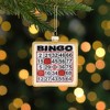 Northlight 3.5" Golden Bingo Card Glittered Glass Christmas Hanging Ornament - 2 of 4
