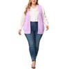 Agnes Orinda Women's Plus Size Open Front Chunky Knit Sweater Outwear Cardigan - 2 of 4