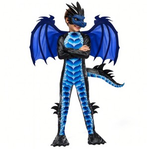 Joyfy Boys' Halloween Fierce Dragon Costume for Kids – Complete Winged Costume Set - 1 of 4