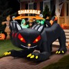 NAYSAYE 6.5 FT Halloween Inflatables Animated Black Cat with Shakable Head Waterproof for Yard Party Outdoor Display Day Night, Black, 78"*61"*52.8" - 2 of 4