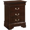 NicBex Nightstand with 3 Drawers,16 inch Bedside Table with Metal Handles and  Wood Frame,Modern Side Table for Bedroom,Living Room - 3 of 4