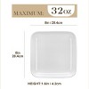 vancasso 4 Pieces Dinnerware Set,White,Durable Poreclain,Soup Plates,Square Plate,950ml,Service For 4 People - 2 of 4