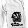 Fast & Furious Logo Adult White Sleep Pajama Shorts - 2 of 4
