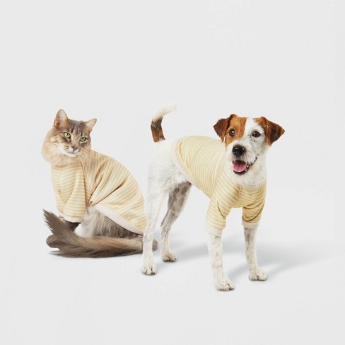 Stripe Lightweight Dog Sweatshirt - Cream - S - Boots & Barkley