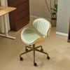 Karl Home | PU Curved Office Chair With Antique Bronze Base - 2 of 4
