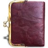 BEAFUP Womens Wallet,Ladies Vintage Leather Bifold Wallet with Zipper & Kiss Lock - Compact Coin Purse for Daily Use,Travel,and Shopping - 4 of 4