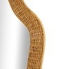 Olivia & May 53"x28" Seagrass Abstract Handmade Woven Oval Wall Mirror Brown: Handcrafted, No Assembly, Modern Decor - 3 of 4
