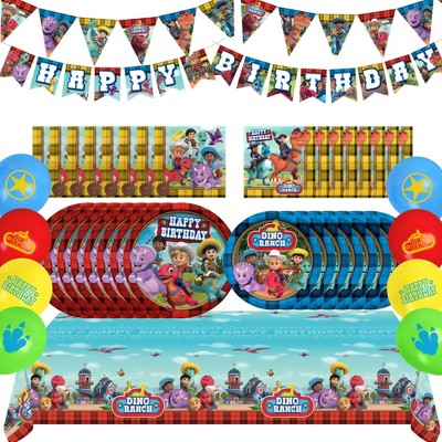 Treasures Gifted Dino Ranch Party Supplies Complete Set for 24 Guests