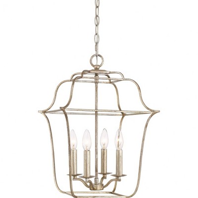Quoizel Lighting Gallery 4 - Light Chandelier in  Century Silver Leaf