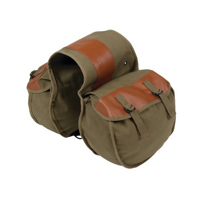 Stansport Cotton Canvas Saddle Bag Olive Green