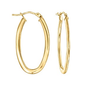 Ross-Simons Italian 14kt Yellow Gold Oval Hoop Earrings - 1 of 4