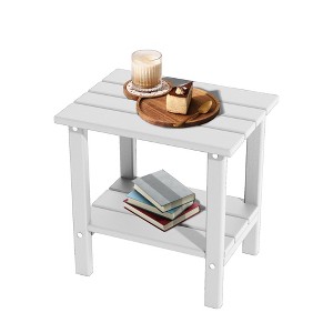 Decksplore 2-Tier HDPE Adirondack Side Table - Weatherproof Outdoor/Indoor Patio Side Table - 1 of 4