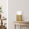 River of Goods 11" Ximena Gold Round Shade Hurricane Lamp : Brushed Metal, Polyester Shade, Inline Switch - 2 of 4