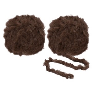 Unique Bargains Polyester Craft Activity Kits for Scarf Hat Faux Fur Chunky Soft Yarn 35yds 2 Skeins - 1 of 4