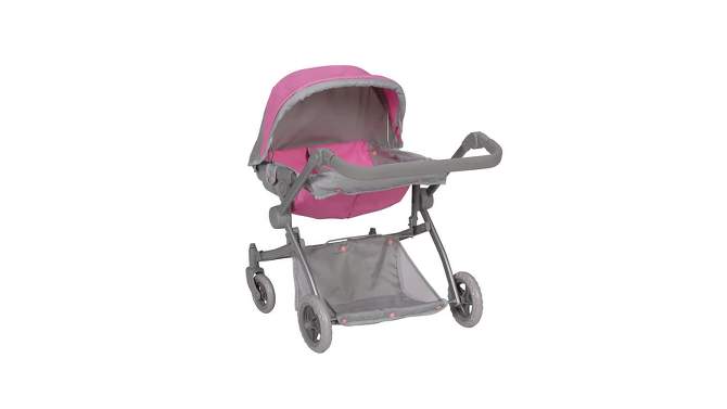 Voyage Twin Carriage Doll Stroller - Gray/Pink, 2 of 9, play video