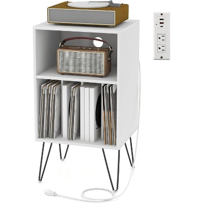 Tangkula File Cabinet W/ Split Storage Standing Display Bookshelf Bedroom White