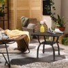 VisioGear 19.3" Tall Square End Table, Patio Coffee Bistro Table for Indoor Garden Porch Balcony, Antique Bronze, 23.6"*23.6"*19.3" - 4 of 4