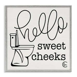 Stupell Industries Hello Sweet Cheeks with Toilet, 17" x 17" - 1 of 4