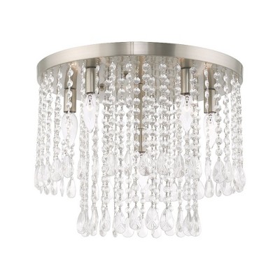 Livex Lighting Elizabeth 6 - Light Flush Mount in  Brushed Nickel