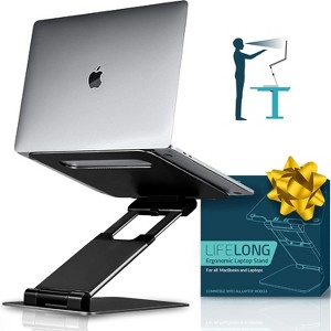 Lifelong Laptop Stand For Desk, Adjustable 10-17 in, Ergonomic Riser for Laptop & Macbook - 1 of 4