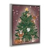 Stupell Industries Christmas Tree Fun Animals Floating Frame Canvas Art - 2 of 4